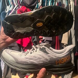 Hoka Men's Athletic Shoes in Gray and Gold
